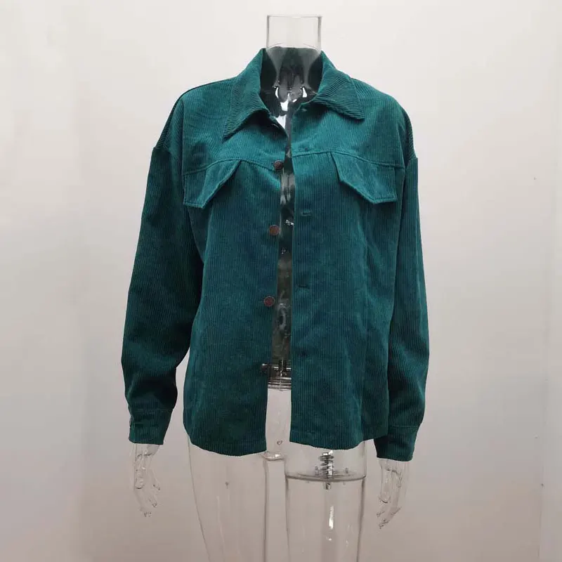 2021 Autumn Loose Corduroy Jacket Women Winter Long Sleeve Coat Jackets For Women Button Black Jacket Women Overshirt XXXL
2021 Autumn Loose Corduroy Jacket Women Winter Long Sleeve Coat Jackets For Women Button Black Jacket Women Overshirt XXXL