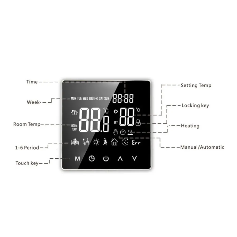 LCD Touch Screen Peripheral Programming ME81H Controller Heating Furnace Electric Floor Heating Temperature Controller
LCD Touch Screen Peripheral Programming ME81H Controller Heating Furnace Electric Floor Heating Temperature Controller