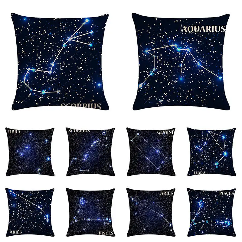 Deep star cushion cover night constellation pillow cover linen sofa car art decoration pillow cover 45x45cm
Deep star cushion cover night constellation pillow cover linen sofa car art decoration pillow cover 45x45cm