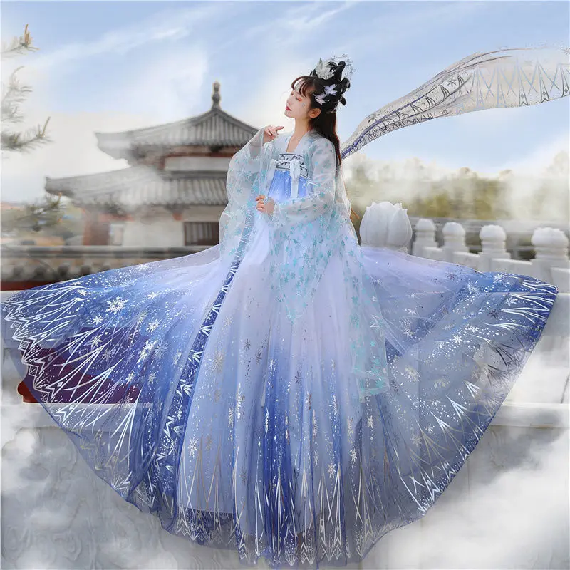 

Female Traditional Folk Elegant Ancient Hanfu Costume Cosplay Dynasty Princess National Dance Clothes Tang Suit Oriental Dress