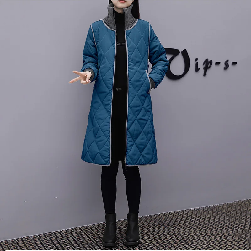 Autumn Winter Simple Casual Cotton Coat Women Mid-length Korean Large Size Thick Warm Padded Coat Female Pure Color Parkas E219
Autumn Winter Simple Casual Cotton Coat Women Mid-length Korean Large Size Thick Warm Padded Coat Female Pure Color Parkas E219