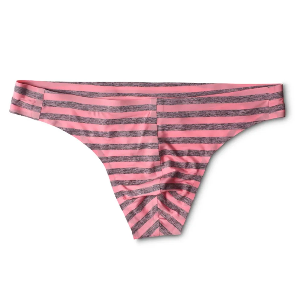New Men Sexy Underwear Silky Seamless Striped T-back Low Rise Underpants Thong Briefs Men's Erotic Lingerie Cuecas Masculinas
New Men Sexy Underwear Silky Seamless Striped T-back Low Rise Underpants Thong Briefs Men's Erotic Lingerie Cuecas Masculinas