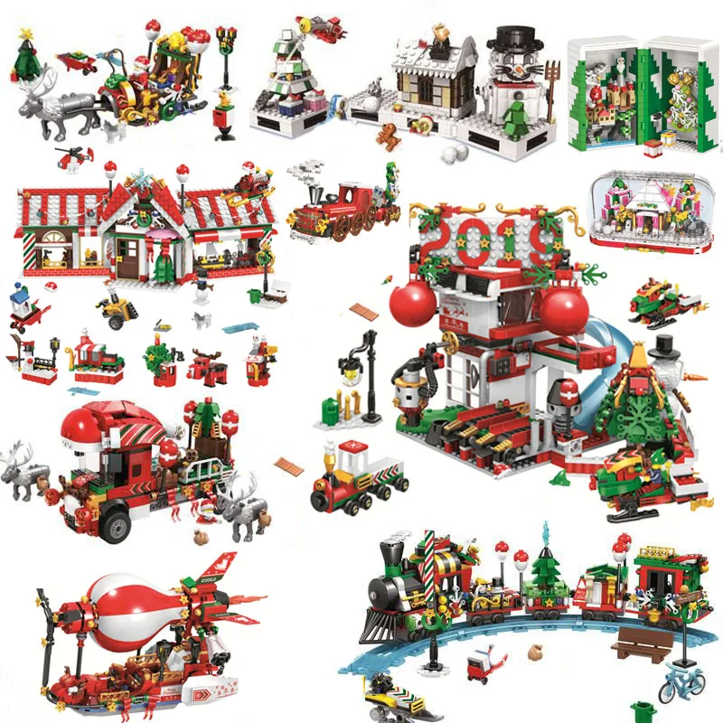 Creative Friends Christmas Winter Village City Train Hot Air Balloon Sets Building Block Santa Figures Bricks Toys New year Gift
Creative Friends Christmas Winter Village City Train Hot Air Balloon Sets Building Block Santa Figures Bricks Toys New year Gift