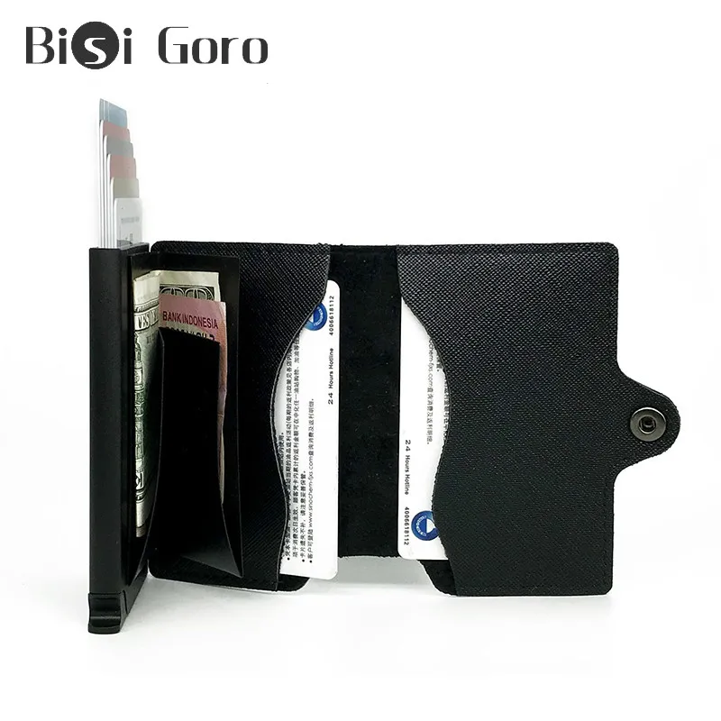 BISI GORO 2021 New Smart Wallet Pop-Up PU Leather Card Wallet High Quality RFID Blocking ID Card Case Security Anti Slim Wallet
BISI GORO 2021 New Smart Wallet Pop-Up PU Leather Card Wallet High Quality RFID Blocking ID Card Case Security Anti Slim Wallet