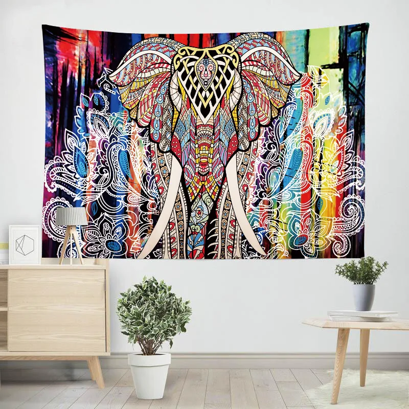 Colorful Pearl Elephant Tapestry Mandala Witchcraft Wall Cloth Bohemian Hippie Bedroom Background Cloth Printed Home Decoration
Colorful Pearl Elephant Tapestry Mandala Witchcraft Wall Cloth Bohemian Hippie Bedroom Background Cloth Printed Home Decoration