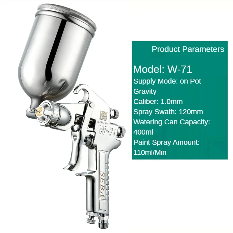 Professional 1.0/1.3/1.5/1.8mm Nozzle W-71 Gravity Spray Gun Sandblasting Air Paint Gun Airbrush Pneumatic Tools Sprayer SEBA
Professional 1.0/1.3/1.5/1.8mm Nozzle W-71 Gravity Spray Gun Sandblasting Air Paint Gun Airbrush Pneumatic Tools Sprayer SEBA