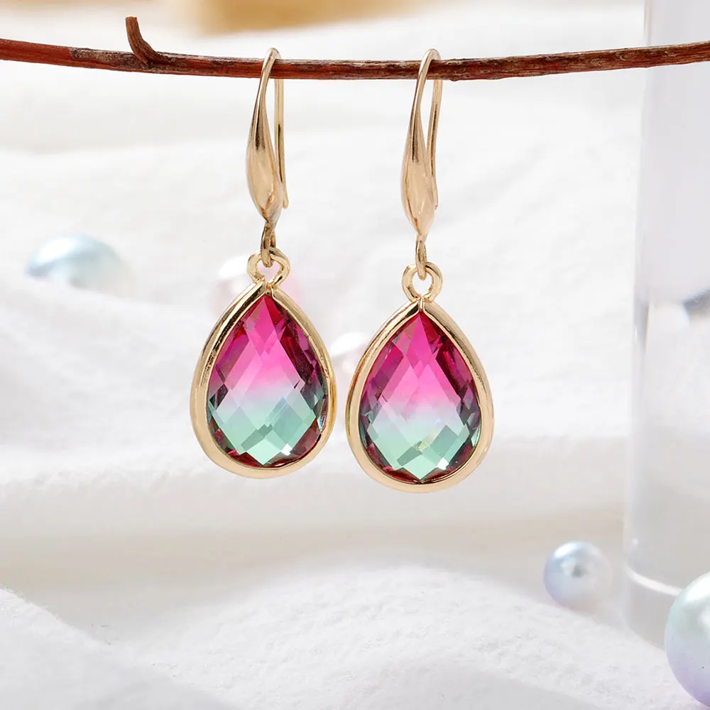 New Waterdrop Colorful K9 Crystal Pendant Dangle Earring for Women Girl Unique Design Geometric Hook Earring Fashion Jewelry
New Waterdrop Colorful K9 Crystal Pendant Dangle Earring for Women Girl Unique Design Geometric Hook Earring Fashion Jewelry