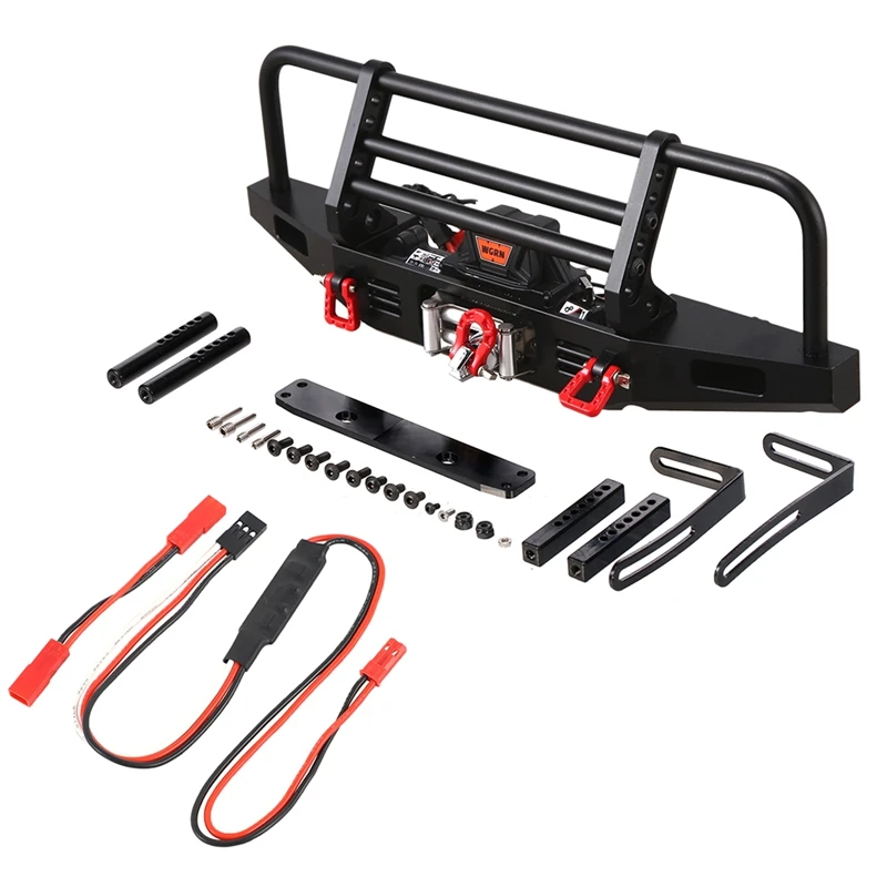 Metal Front Bumper with Light CH3 Control Line Panel Winch for 1/10 RC Crawler Traxxas TRX4 Axial SCX10 90046 RC4WD
Metal Front Bumper with Light CH3 Control Line Panel Winch for 1/10 RC Crawler Traxxas TRX4 Axial SCX10 90046 RC4WD