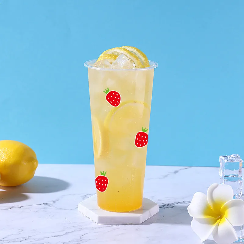 50pcs Summer cold drink milk tea juice takeaway package cups transparent creative furit pattern disposable plastic cup with lid
50pcs Summer cold drink milk tea juice takeaway package cups transparent creative furit pattern disposable plastic cup with lid