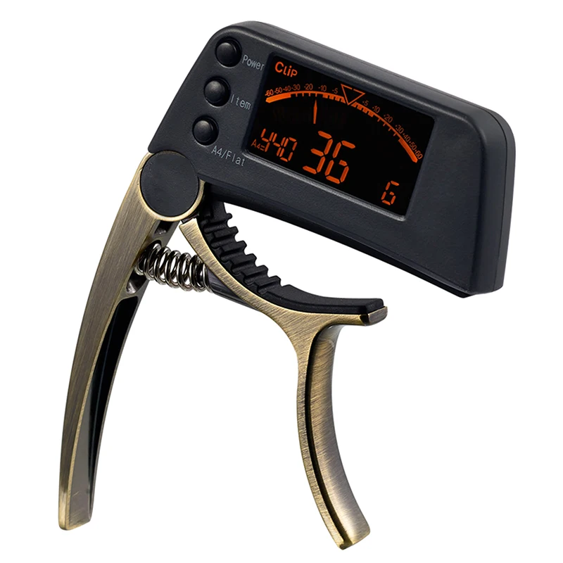 Hot Guitar Capo Tuner 2 in 1 with LCD Clamping for Acoustic Folk Electric Guitar MVI-ing
Hot Guitar Capo Tuner 2 in 1 with LCD Clamping for Acoustic Folk Electric Guitar MVI-ing