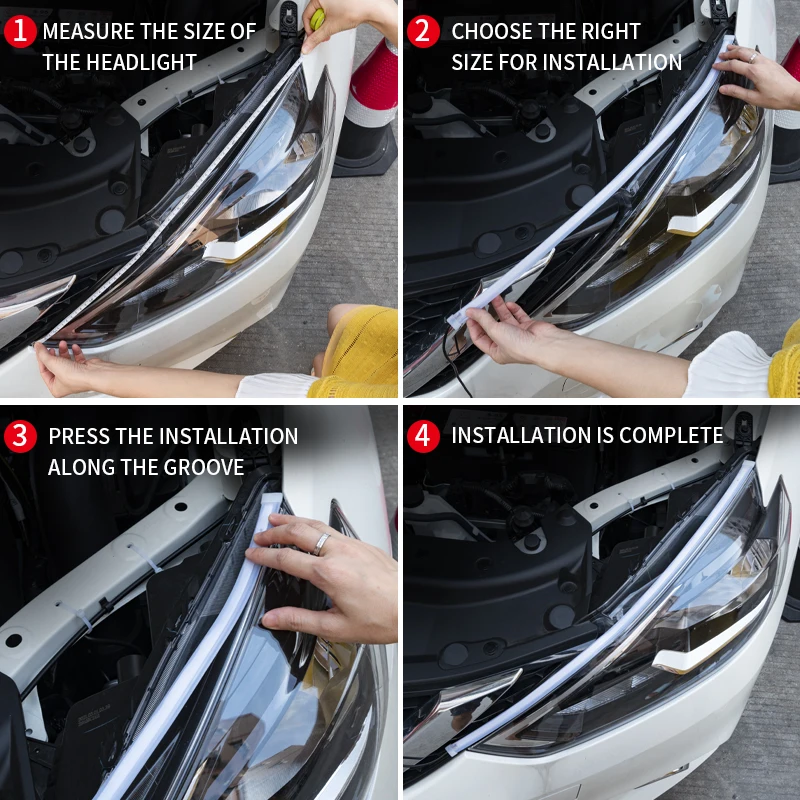 2pcs LED DRL Car Daytime Running Light Flexible Waterproof Strip Auto Headlights White Turn Signal Yellow Brake Flow Lights 12V
2pcs LED DRL Car Daytime Running Light Flexible Waterproof Strip Auto Headlights White Turn Signal Yellow Brake Flow Lights 12V