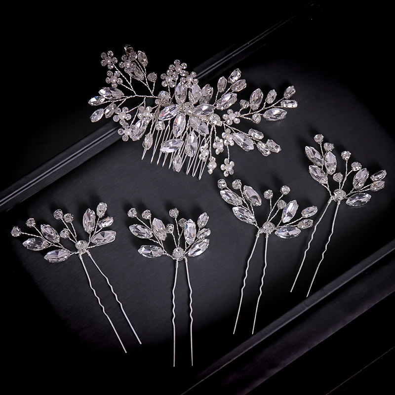 5 Pcs Silver Color Tiara Hair Combs Pins Sets Wedding Bridal Hair Accessories Flower Crystal Headpiece Hairgrips Women Jewelry
5 Pcs Silver Color Tiara Hair Combs Pins Sets Wedding Bridal Hair Accessories Flower Crystal Headpiece Hairgrips Women Jewelry