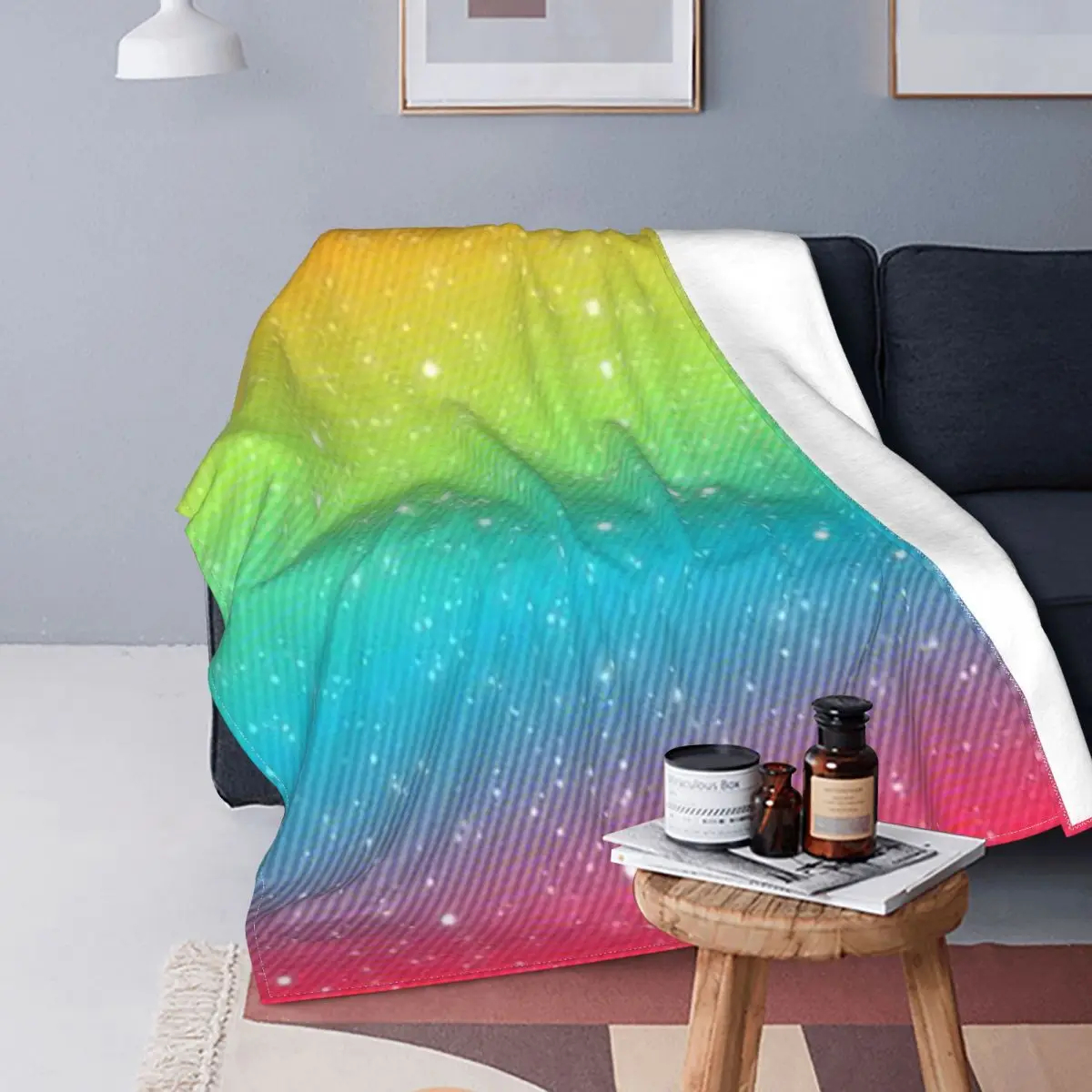 Cute Rainbow Blanket Fleece Summer Colorful Portable Warm Throw Blanket for Sofa Bedroom Bedspread
Cute Rainbow Blanket Fleece Summer Colorful Portable Warm Throw Blanket for Sofa Bedroom Bedspread