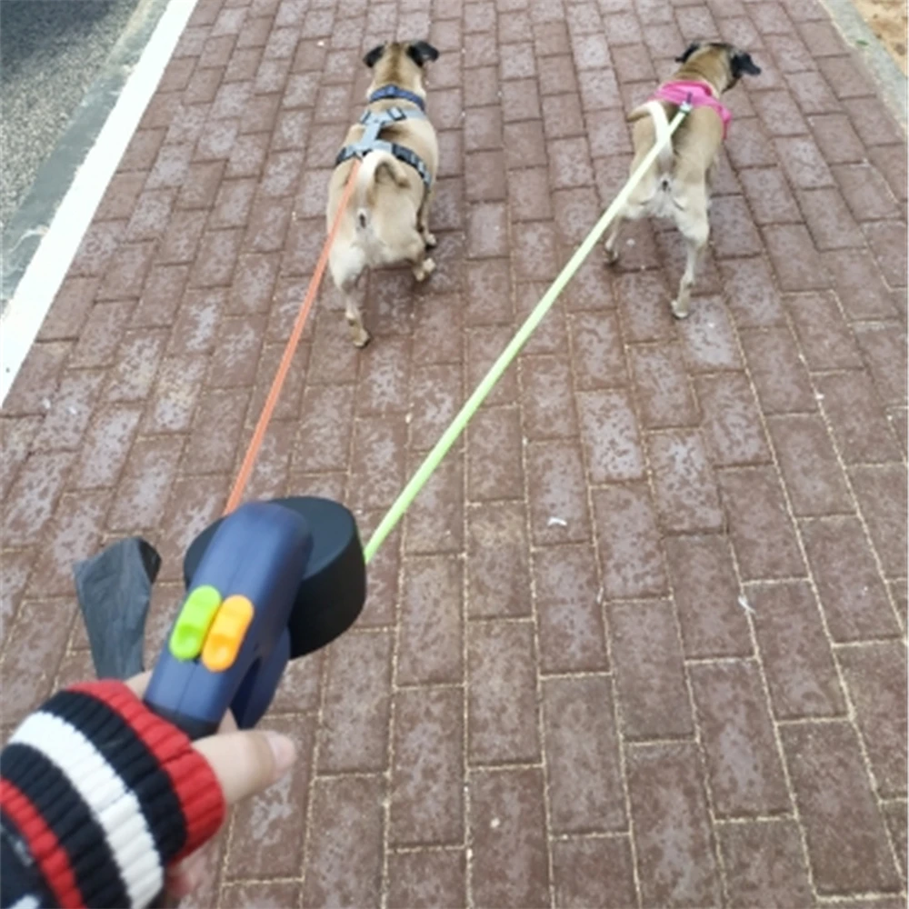 Dual Dog Rope Leash with Light Retractable Double Pet Traction Rope Belt Portable Rotation Pet Rope Supply for 2 Dogs Walking
Dual Dog Rope Leash with Light Retractable Double Pet Traction Rope Belt Portable Rotation Pet Rope Supply for 2 Dogs Walking