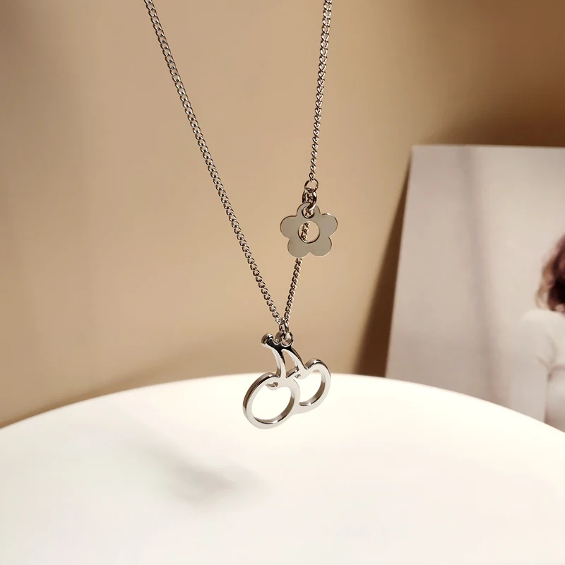 Современные ювелирные изделия ожерелье с кулоном в виде цветка вишни новый