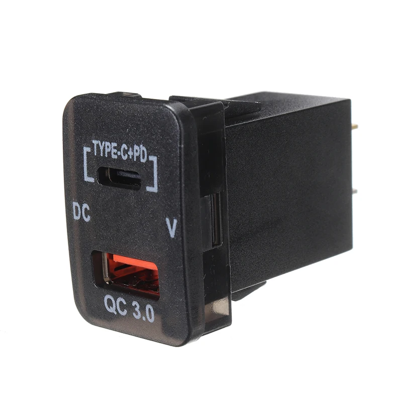 Автомобильное зарядное устройство с двумя портами типа C + PD Quick Charge 3,0 для Toyota RAV4 Landcruiser/Hilux Prado, автомобильные электронные аксессуары
Автомобильное зарядное устройство с двумя портами типа C + PD Quick Charge 3,0 для Toyota RAV4 Landcruiser/Hilux Prado, автомобильные электронные аксессуары