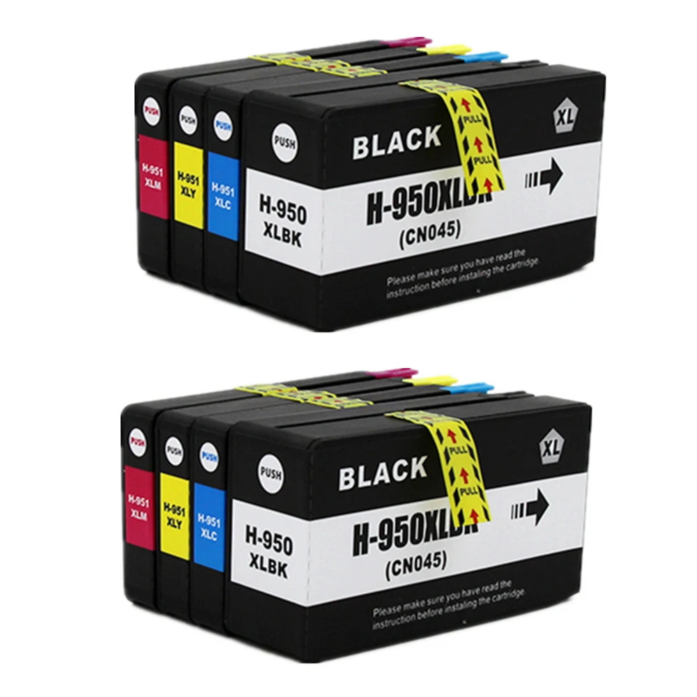 8PK совместимый для HP 950XL 951XL 950 951 картриджи с чипом Officejet Pro 8615 8620 8630 8625 8660 принтер |