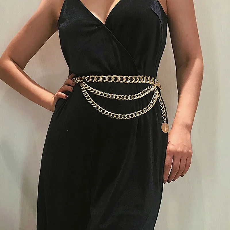 Hip Hop Women MultiLayer Waist Chain Metal Round Lock Pendant Chain Belt Designer Lady Dress Skirt Decoration Body Chain Jewelry
Hip Hop Women MultiLayer Waist Chain Metal Round Lock Pendant Chain Belt Designer Lady Dress Skirt Decoration Body Chain Jewelry