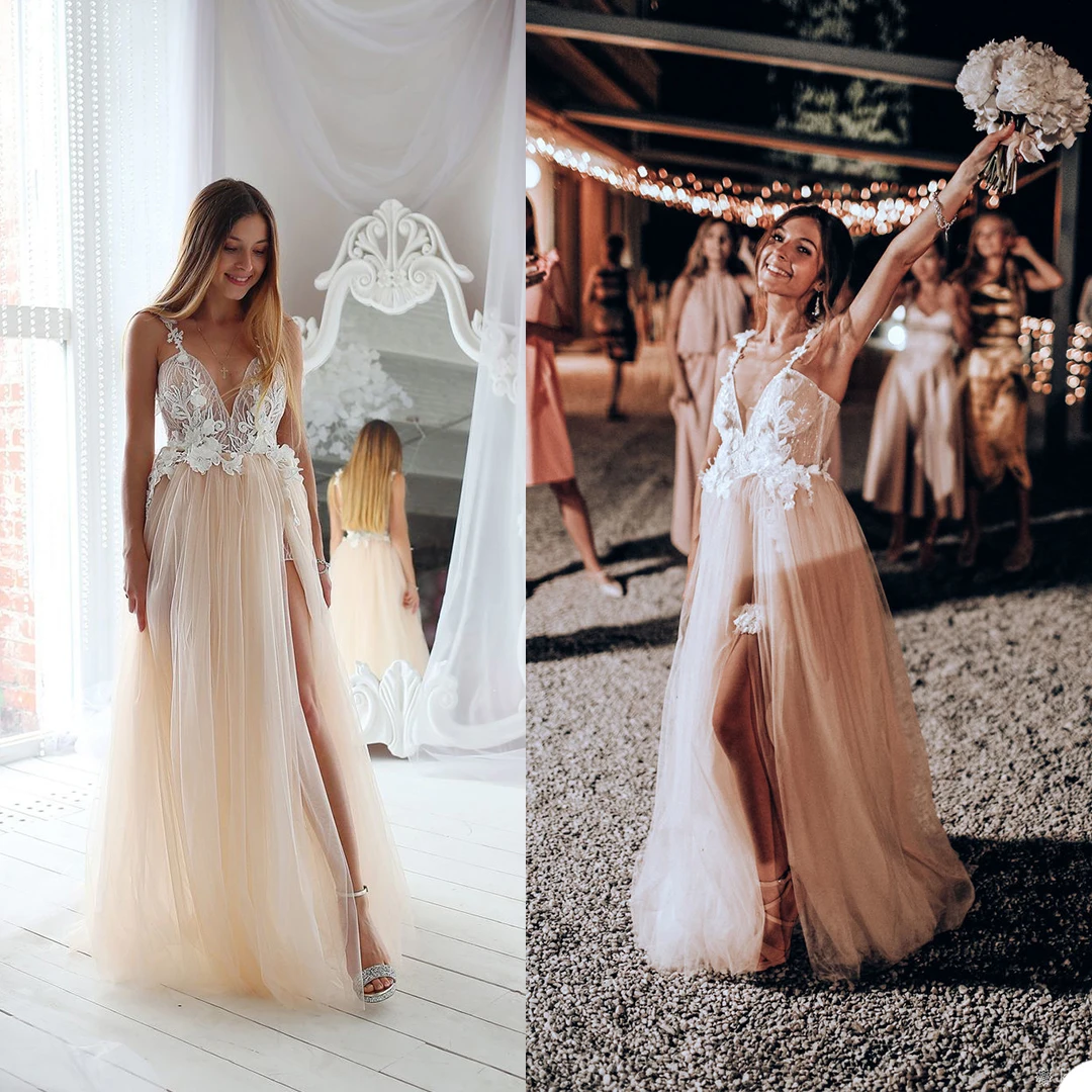 Ladies Tulle Evening Dresses V Neck Sexy High Side Split Robes for Photo Shoot Baby Shower Ruffle Women Photography Robe
Ladies Tulle Evening Dresses V Neck Sexy High Side Split Robes for Photo Shoot Baby Shower Ruffle Women Photography Robe