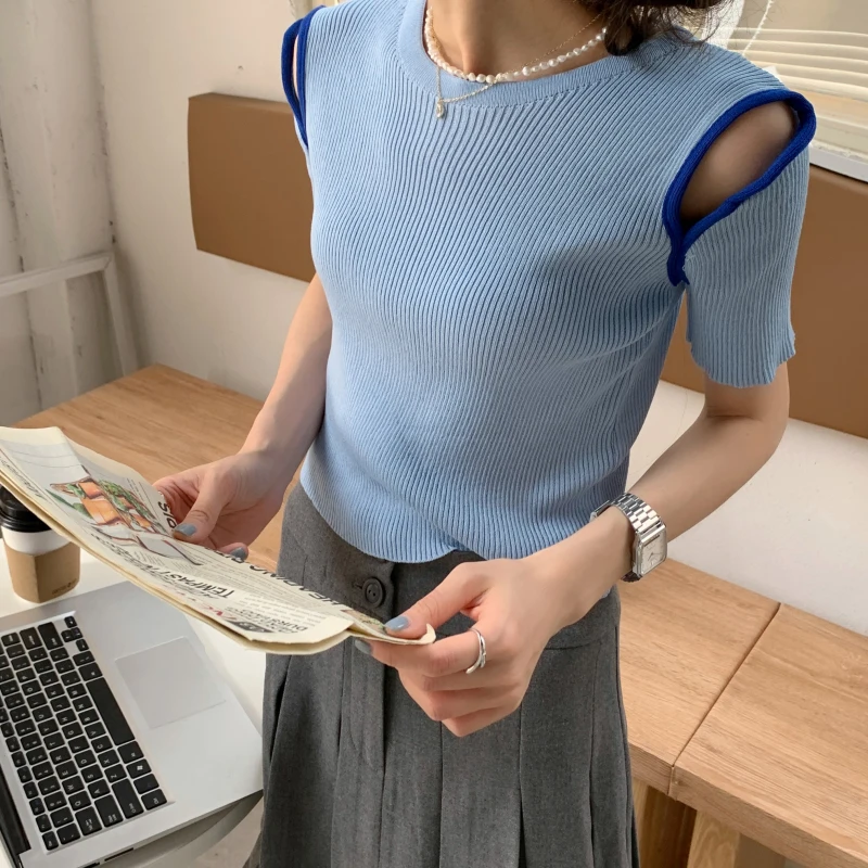 New Summer Women T Shirt Casual O Neck Female Slim Hollow-Out Short Sleeves Tops Knit Women Tee Pullovers Tops Soft Wild Clothes
New Summer Women T Shirt Casual O Neck Female Slim Hollow-Out Short Sleeves Tops Knit Women Tee Pullovers Tops Soft Wild Clothes