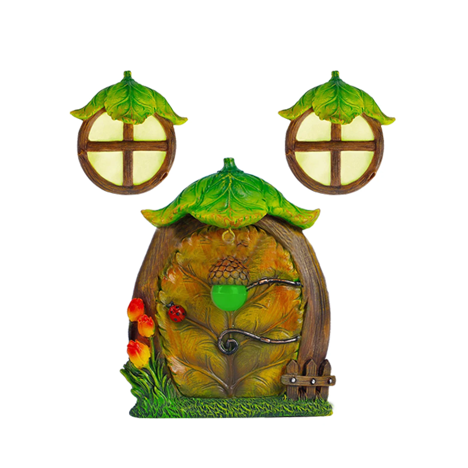 Luminous Fairy Garden Ornament Resin Elf Miniature Door & Windows Handmade Gnome Home Tree Decoration for Yard Room DRSA889
Luminous Fairy Garden Ornament Resin Elf Miniature Door & Windows Handmade Gnome Home Tree Decoration for Yard Room DRSA889
