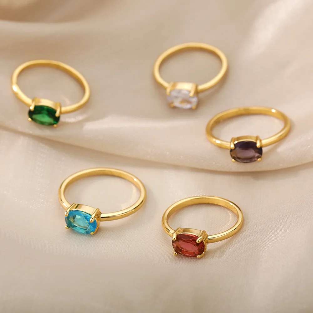 Elegant Birthstone Rings For Women Stainless Steel 12 Birthstone Couple Finger Ring Femme Wedding Birthday Jewelry Gift Bff 2023
Elegant Birthstone Rings For Women Stainless Steel 12 Birthstone Couple Finger Ring Femme Wedding Birthday Jewelry Gift Bff 2023