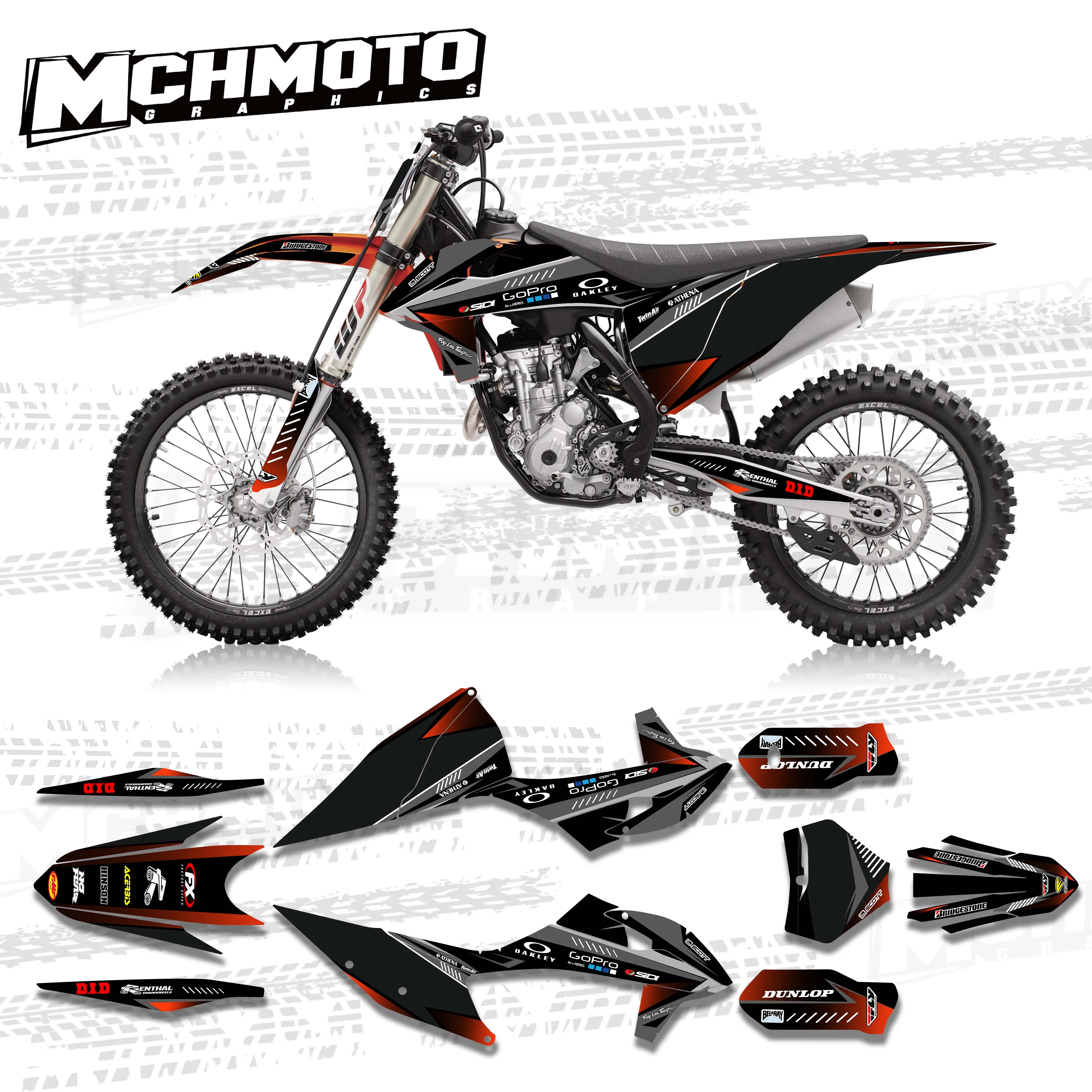 Графические наклейки для мотоцикла MCHMFG Team Наклейки DECO Dekor KTM EXC EXCF XC XCF 2020 2021 SX SXF