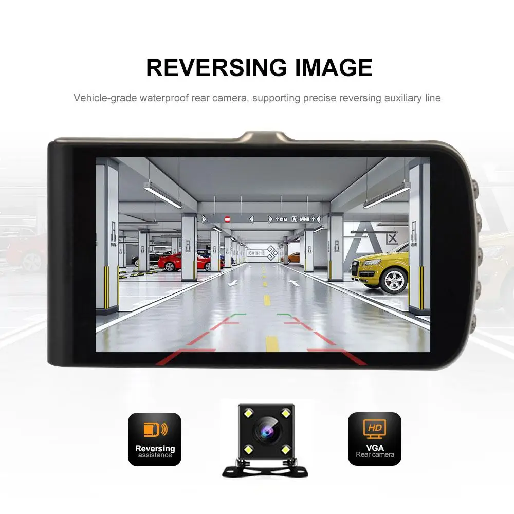 Durable Car Camera Zinc Alloy Front and Rear 4Inch 1080P HD Portable Driving Recorder Dash Cam Universal
Durable Car Camera Zinc Alloy Front and Rear 4Inch 1080P HD Portable Driving Recorder Dash Cam Universal