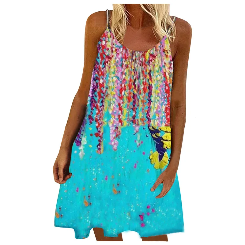 2021 Trend Summer New Style Women's Suspender Dress Printed Suspender Dress Casual Loose Sleeveless Pullover A-Line Mini Dress 
2021 Trend Summer New Style Women's Suspender Dress Printed Suspender Dress Casual Loose Sleeveless Pullover A-Line Mini Dress