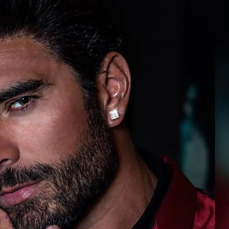 Earring Mens, Brilliant Cut CZ Studs,Square Minimalist Classic Stud Earrings Pair ,Men Jewelry
Earring Mens, Brilliant Cut CZ Studs,Square Minimalist Classic Stud Earrings Pair ,Men Jewelry