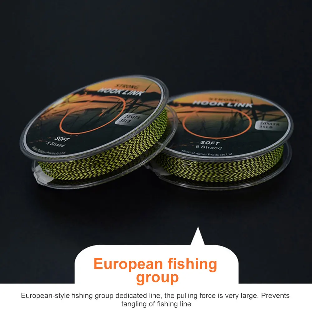 20m Carp Fishing Line Soft Hook Link 35LB 8 Strand Uncoated Braid Line Hair Rig Fishing Accessories Terminal Tackle tresse ygk
20m Carp Fishing Line Soft Hook Link 35LB 8 Strand Uncoated Braid Line Hair Rig Fishing Accessories Terminal Tackle tresse ygk