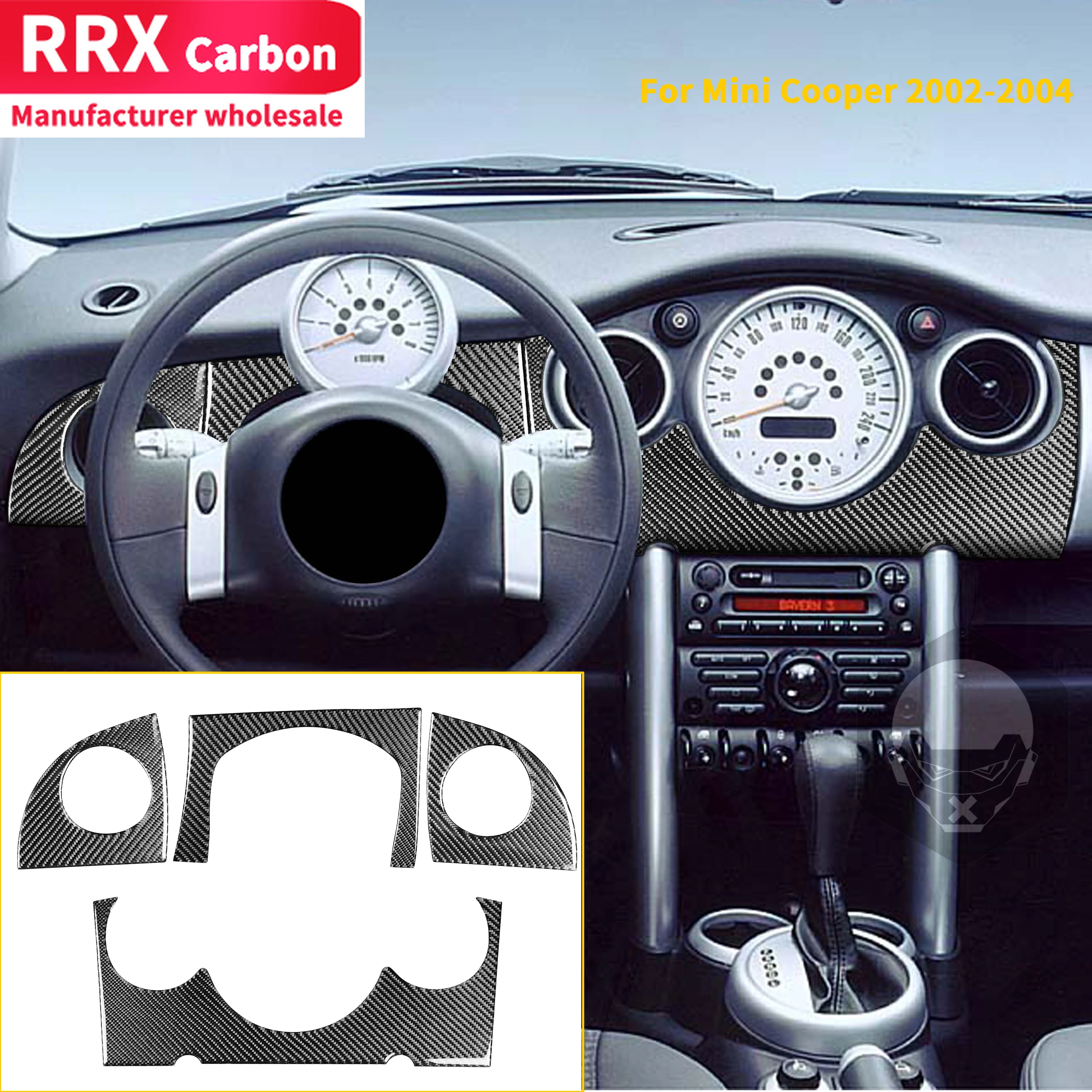 Carbon Fiber Dashboard Console Cover Sticker Kit Car Interior Dash Panel Trim For Mini Cooper Hatch One R50 R53 2002 2003 2004
Carbon Fiber Dashboard Console Cover Sticker Kit Car Interior Dash Panel Trim For Mini Cooper Hatch One R50 R53 2002 2003 2004
