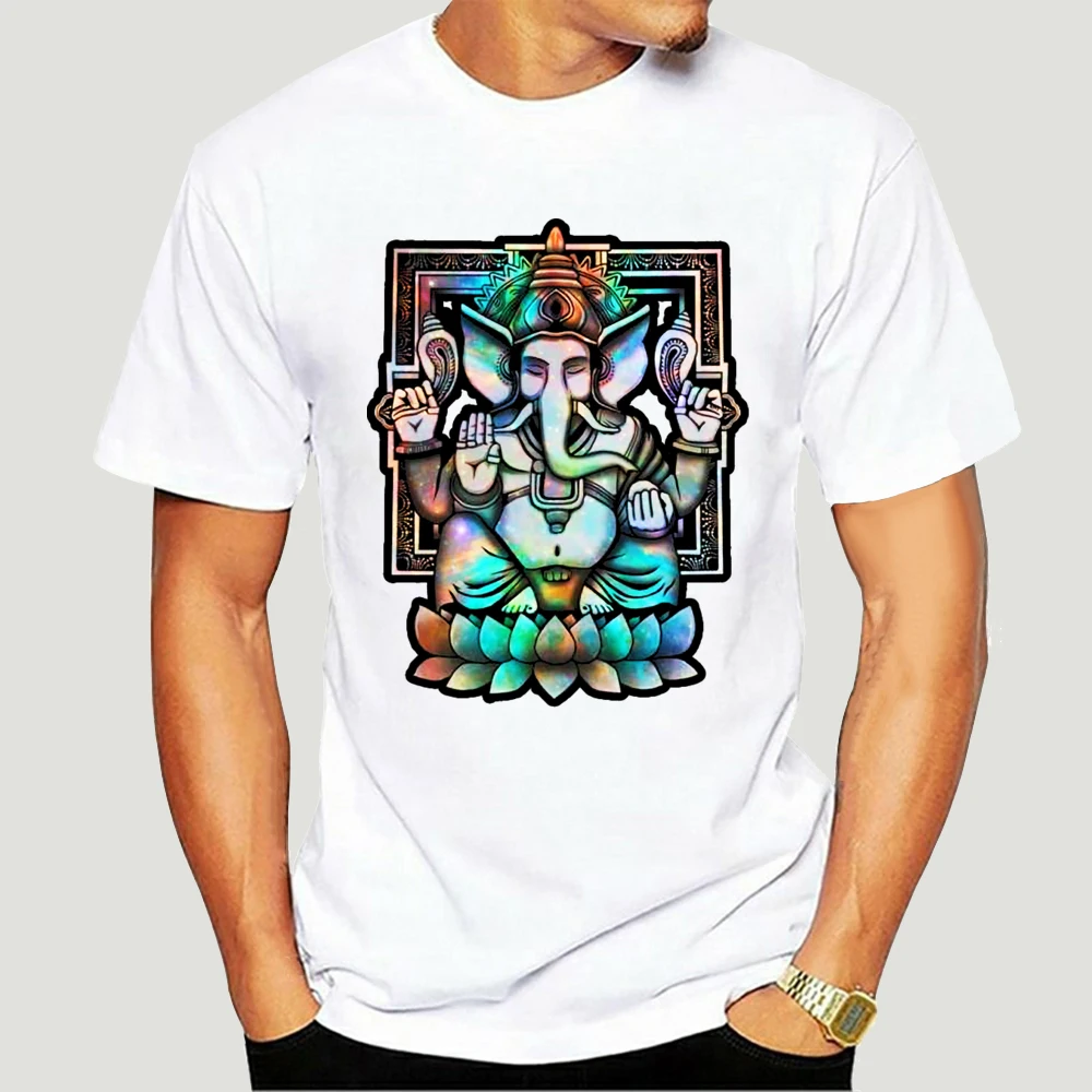 Elephant God Tee Cosmic Ganesh T-shirt Men Printed Shirts 2 Color Top Clothes Hinduism Lycra Clothes New Summer
Elephant God Tee Cosmic Ganesh T-shirt Men Printed Shirts 2 Color Top Clothes Hinduism Lycra Clothes New Summer