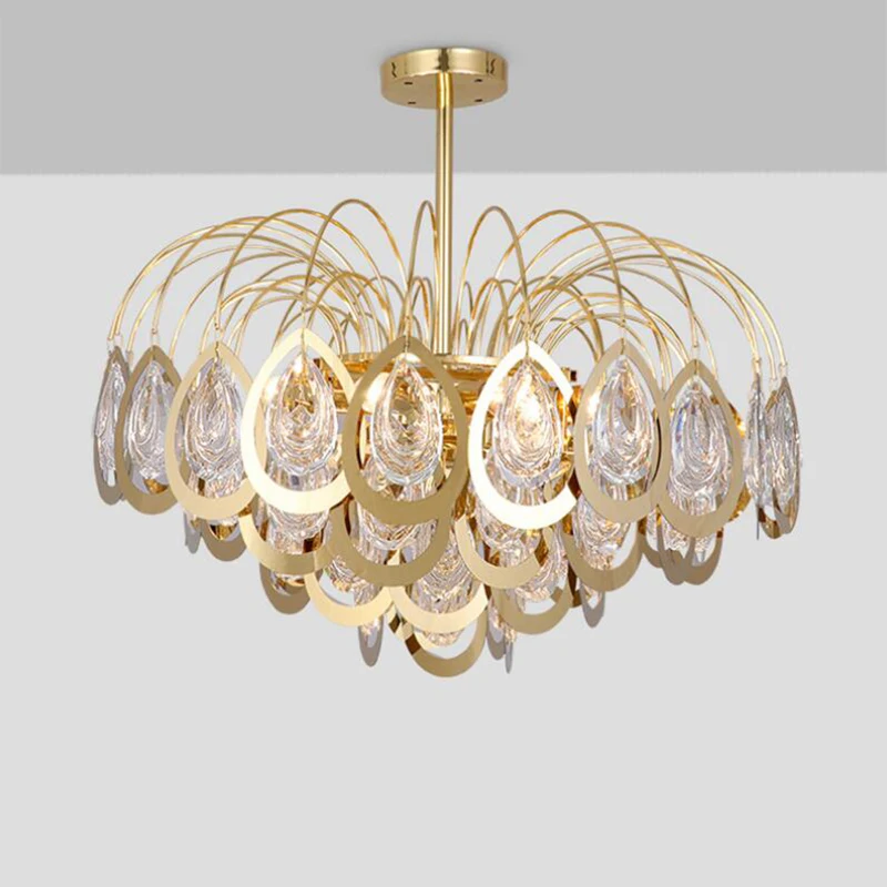 Postmodern peacock feather shape restaurant chandelier creative personality crystal light luxury living room bedroom chandelier
Postmodern peacock feather shape restaurant chandelier creative personality crystal light luxury living room bedroom chandelier