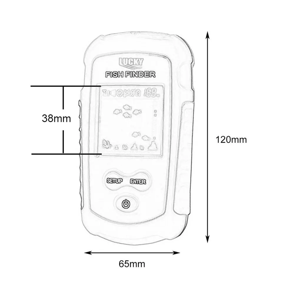 LUCKY Wireless Sonar Fish Finder 40m Depth Range Ocean Lake Sea Fishing Water Resistant Fish Detector FFCW1108-1
LUCKY Wireless Sonar Fish Finder 40m Depth Range Ocean Lake Sea Fishing Water Resistant Fish Detector FFCW1108-1