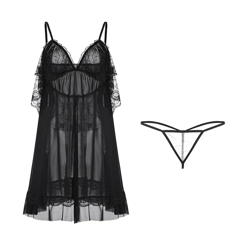 Summer Womens Sleepwear V-Neck Sexy Nightdress Casual Nightgown Comfortable Lace Pajama Solid Color Bifurcation Nightwear
Summer Womens Sleepwear V-Neck Sexy Nightdress Casual Nightgown Comfortable Lace Pajama Solid Color Bifurcation Nightwear