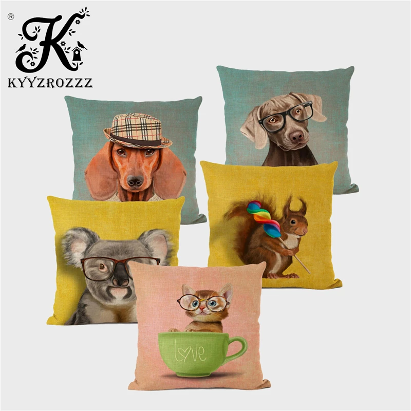 Lapdog Schnauzer Cushion Cover Golden Retriever Pillow Cute Rabbit Cat Deer Animal Print Sofa Gift Pillow Case 45 * 45 Cm
Lapdog Schnauzer Cushion Cover Golden Retriever Pillow Cute Rabbit Cat Deer Animal Print Sofa Gift Pillow Case 45 * 45 Cm