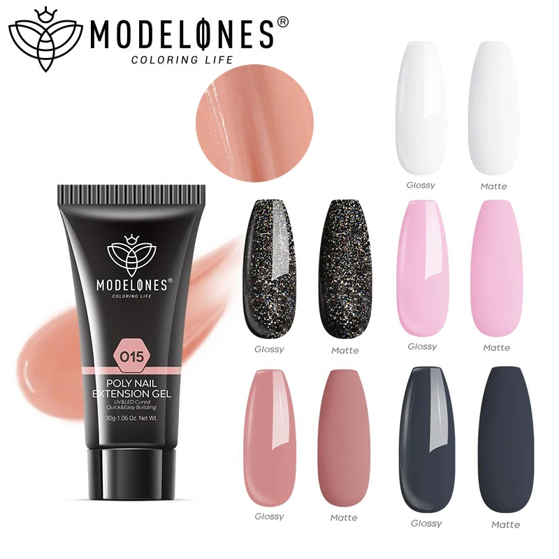 Modelones 30g Poly Nail Gel Nail Acrylic Gel Crystal UV LED Nail Builder Tips Enhancement Slip Solution Quick Extension Gel
Modelones 30g Poly Nail Gel Nail Acrylic Gel Crystal UV LED Nail Builder Tips Enhancement Slip Solution Quick Extension Gel