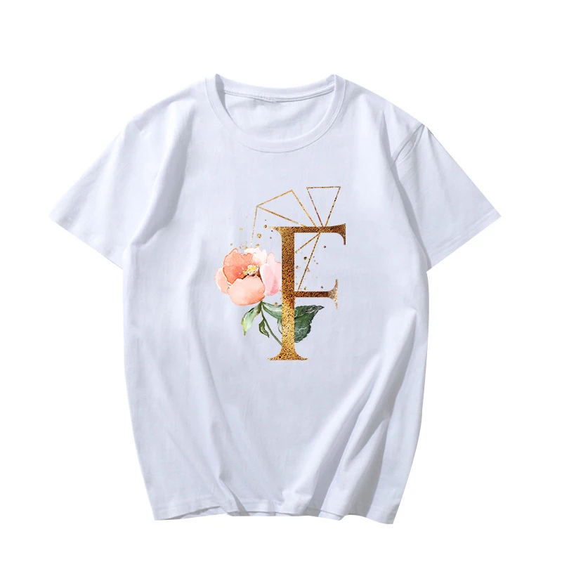 New Pure Cotton Women's T-Shirt 26 Letter Printed Vogue Summer Harajuku T-Shirt Femme Casual Girls Short Top Female Tee Clothing 
New Pure Cotton Women's T-Shirt 26 Letter Printed Vogue Summer Harajuku T-Shirt Femme Casual Girls Short Top Female Tee Clothing