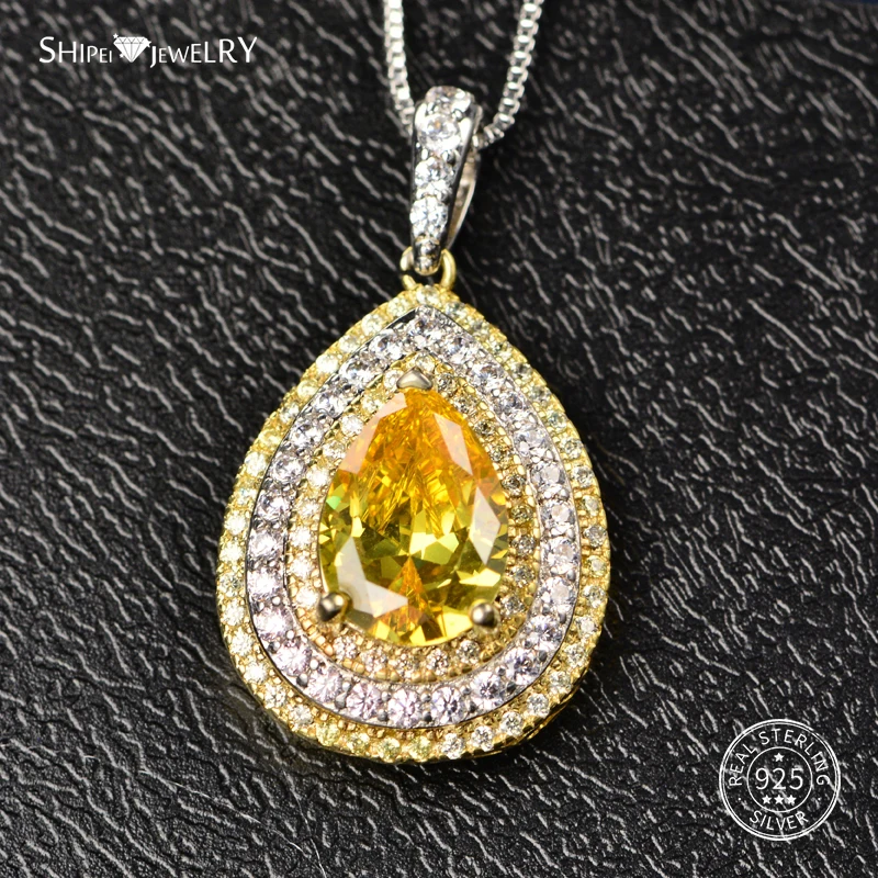 Shipei Citrine Water Drop Necklace for Women 100% 925 Sterling Silver Ruby Emerald Pendant Wedding Necklace Fine Jewery Gift
Shipei Citrine Water Drop Necklace for Women 100% 925 Sterling Silver Ruby Emerald Pendant Wedding Necklace Fine Jewery Gift