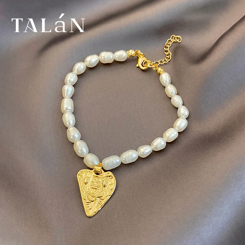 Taran Fresh Freshwater Pearl Bracelet Golden Heart Pendant Bracelet for Women Graceful Online Influencer Student Girlfriends
Taran Fresh Freshwater Pearl Bracelet Golden Heart Pendant Bracelet for Women Graceful Online Influencer Student Girlfriends