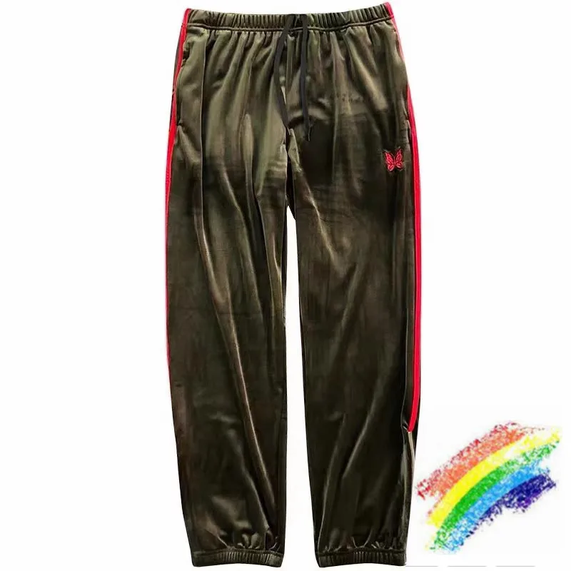 Velvet AWGE Needles Sweatpants Men Women Casual AWGE X Needles Pants 19SS NARROW VELOUR Butterfly Embroidery Trousers
Velvet AWGE Needles Sweatpants Men Women Casual AWGE X Needles Pants 19SS NARROW VELOUR Butterfly Embroidery Trousers