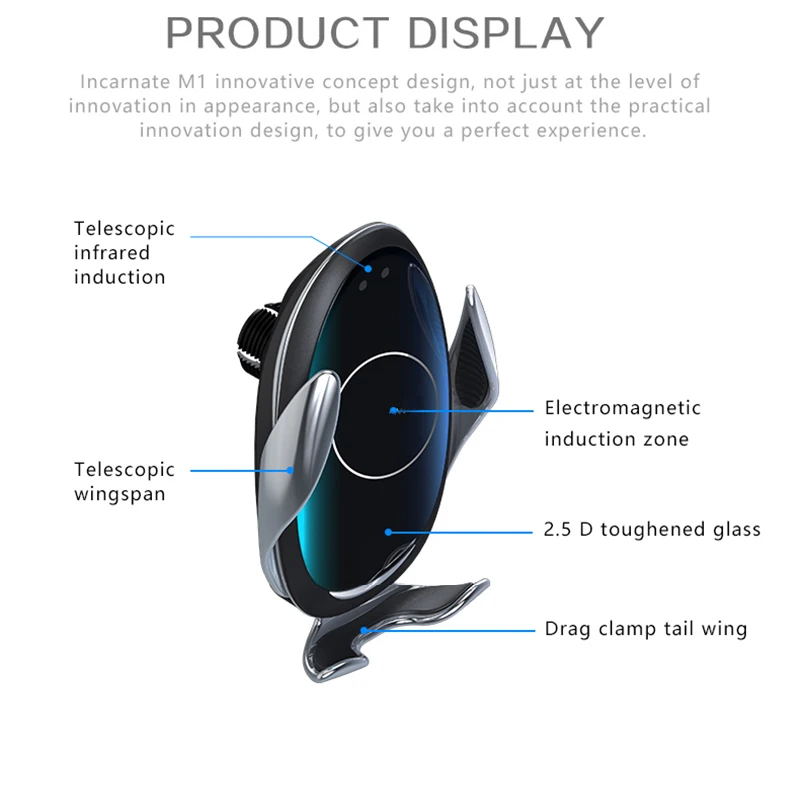 Automatic Induction Wireless Car Charger Intelligent Infrared Sensor Quick Charge Mount DJA99
Automatic Induction Wireless Car Charger Intelligent Infrared Sensor Quick Charge Mount DJA99