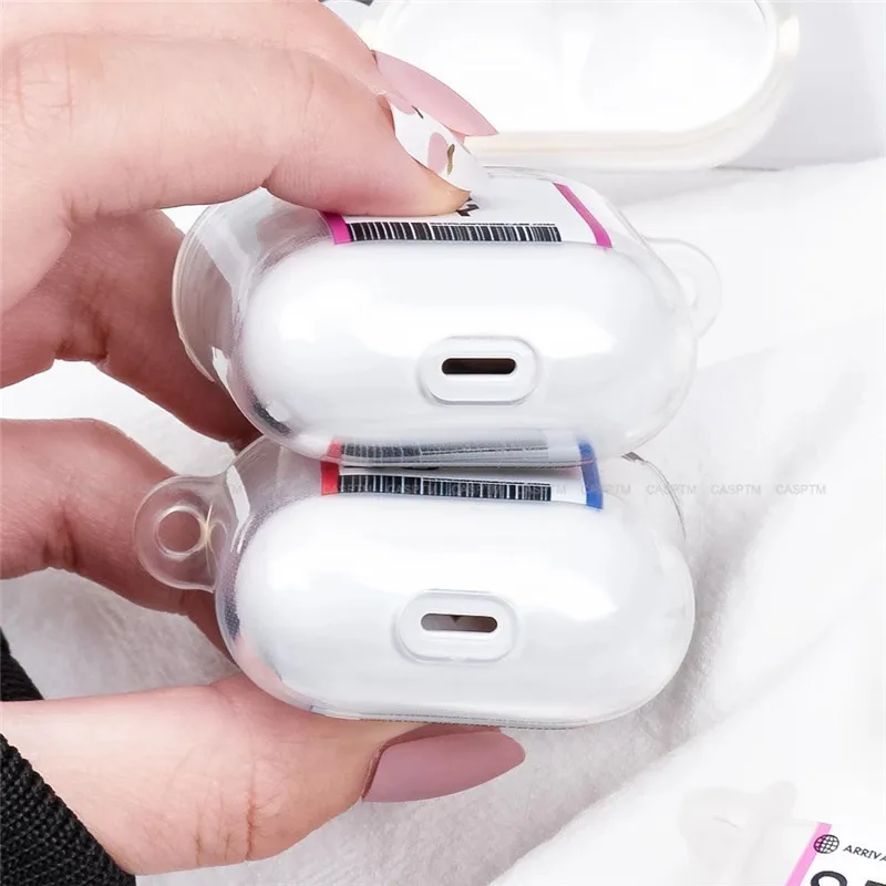 Case For AirPods 2 1 Case Cover Wireless Bluetooth Headphones Transparent Air Tickets Cover For Apple Air Pods Funda Capa 
Case For AirPods 2 1 Case Cover Wireless Bluetooth Headphones Transparent Air Tickets Cover For Apple Air Pods Funda Capa