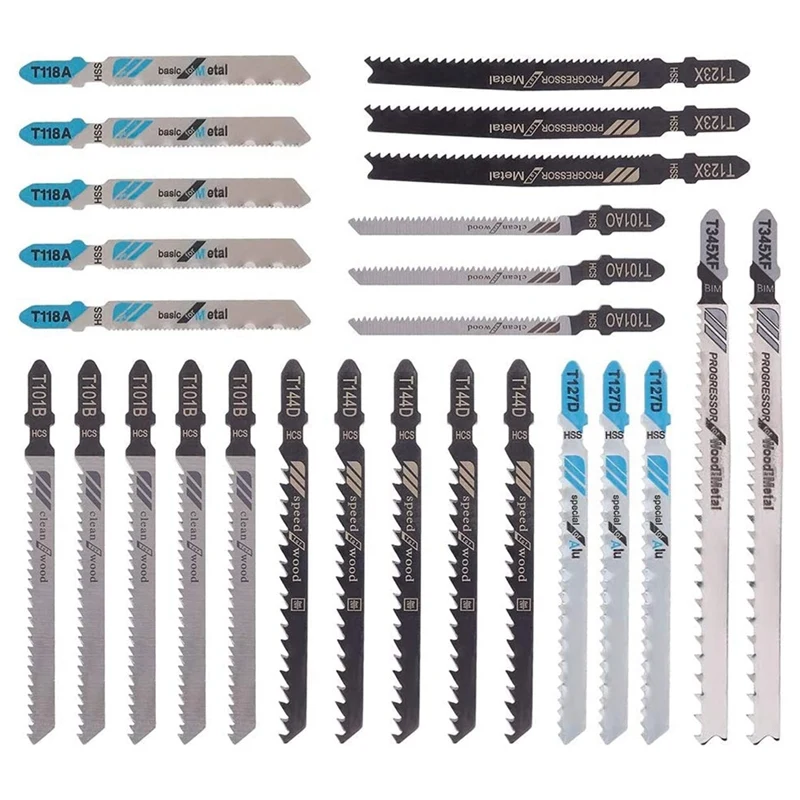Набор лезвий для резки по дереву, пластику и металлу T118A/T144D/T101B/T123X/ T101AO/T127D, 25 шт.
Набор лезвий для резки по дереву, пластику и металлу T118A/T144D/T101B/T123X/ T101AO/T127D, 25 шт.