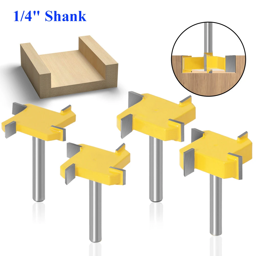 4pcs 1/4 Shank Wood Router Bit Flush Trim bit Slotting Milling Cutter Wood Milling Cutter Woodworking Tool
4pcs 1/4 Shank Wood Router Bit Flush Trim bit Slotting Milling Cutter Wood Milling Cutter Woodworking Tool