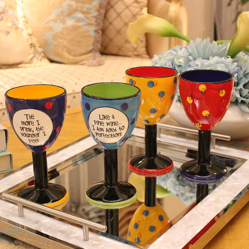 Painted high-footed cup Fashion personality ice cream cup coffee cup champagne wine glass Creative ceramic cup
Painted high-footed cup Fashion personality ice cream cup coffee cup champagne wine glass Creative ceramic cup