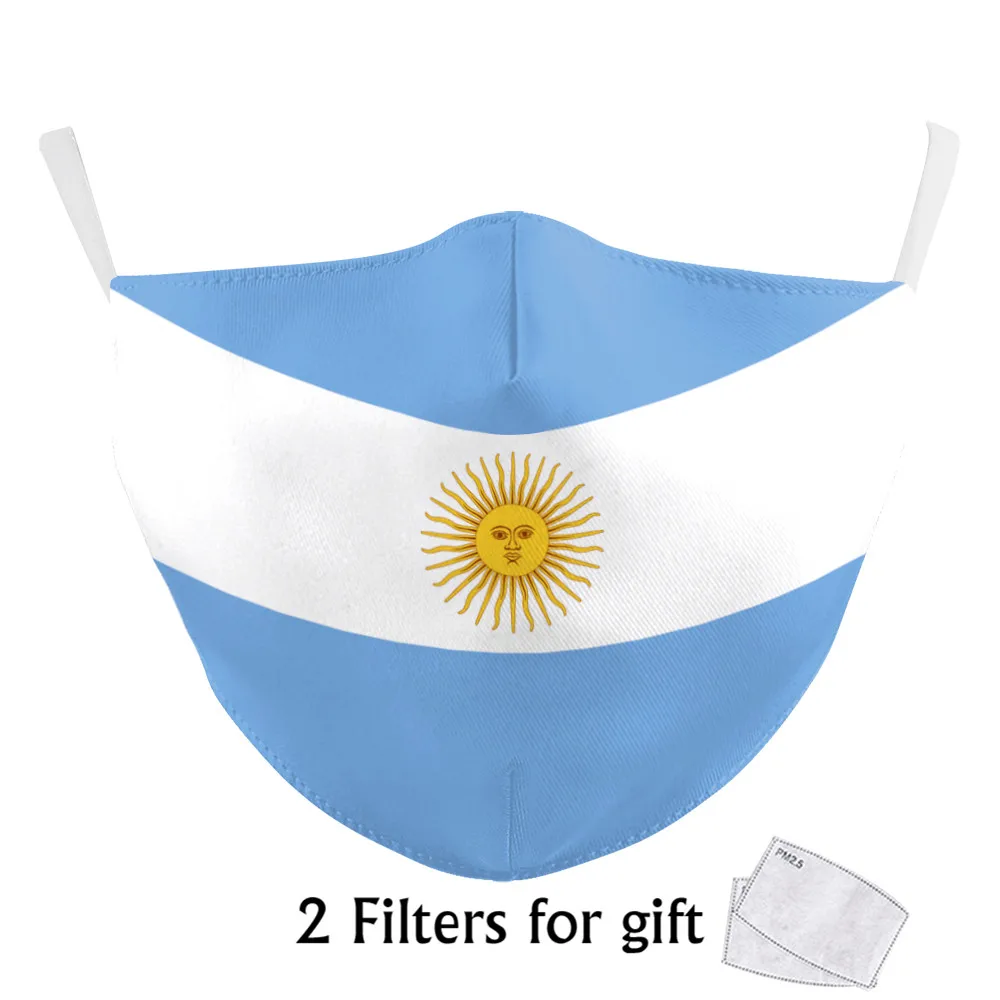 Аргентина Чили маски с изображением флага для взрослых и детей на открытом