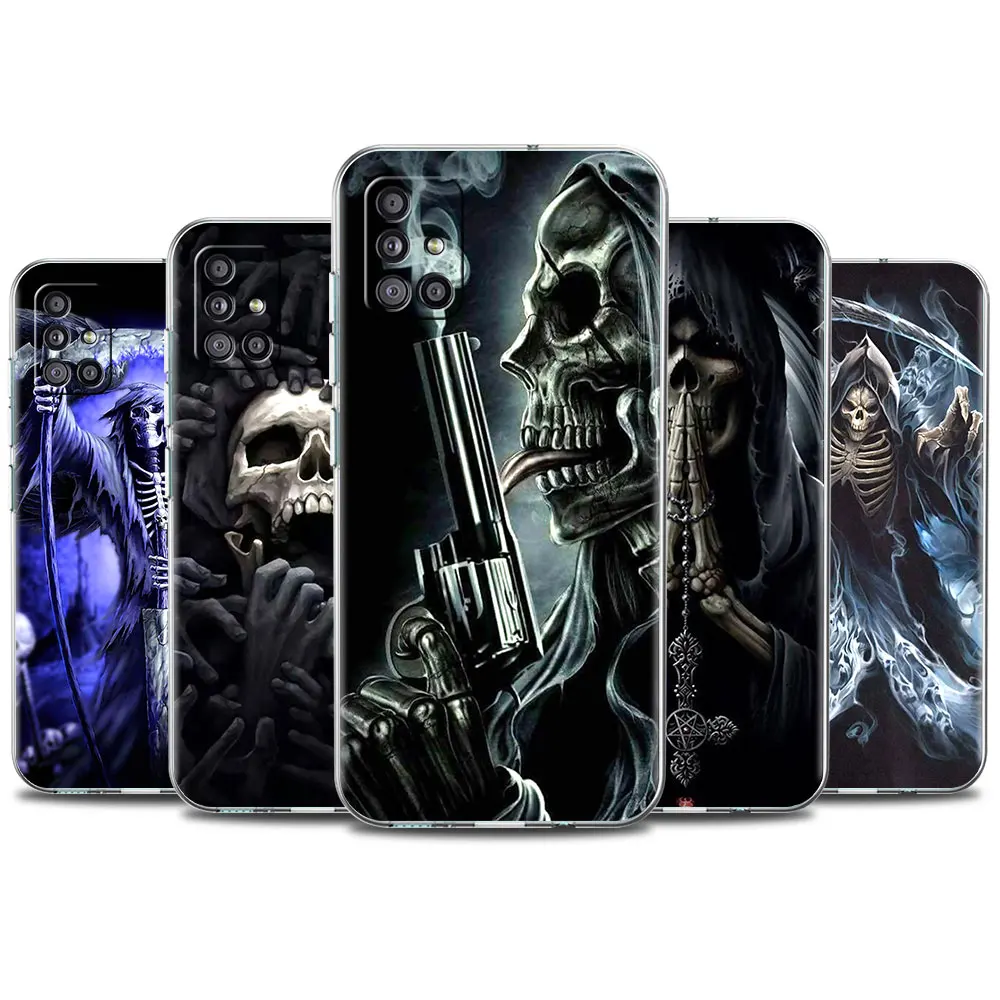 Case for Samsung A51 A71 A21s Capa For Galaxy A12 A31 A32 A52 A02s A11 A41 A72 A91 Soft Phone Capas Grim Reaper Skull
Case for Samsung A51 A71 A21s Capa For Galaxy A12 A31 A32 A52 A02s A11 A41 A72 A91 Soft Phone Capas Grim Reaper Skull