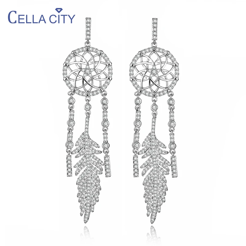 Серьги-подвески женские из серебра 925 пробы, с фианитами
Серьги-подвески женские из серебра 925 пробы, с фианитами